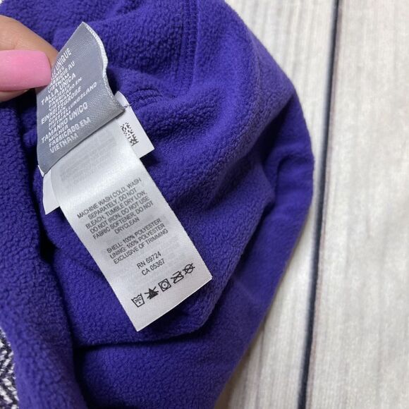 Columbia Women’s Beanie Purple White Design One Size - Picture 7 of 7